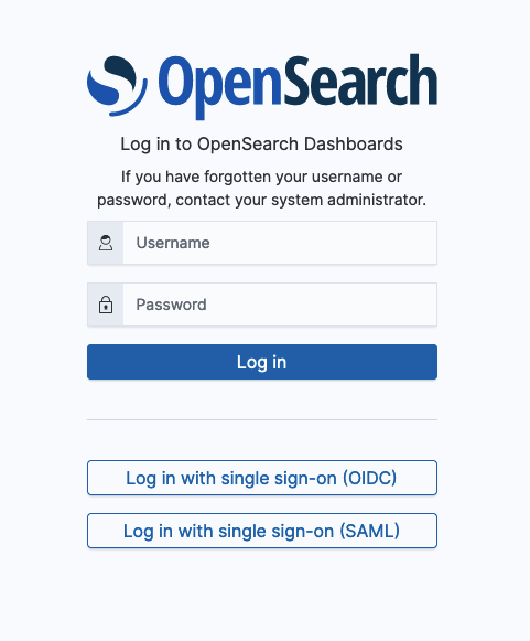 All three authentication types specified in the sign-in window