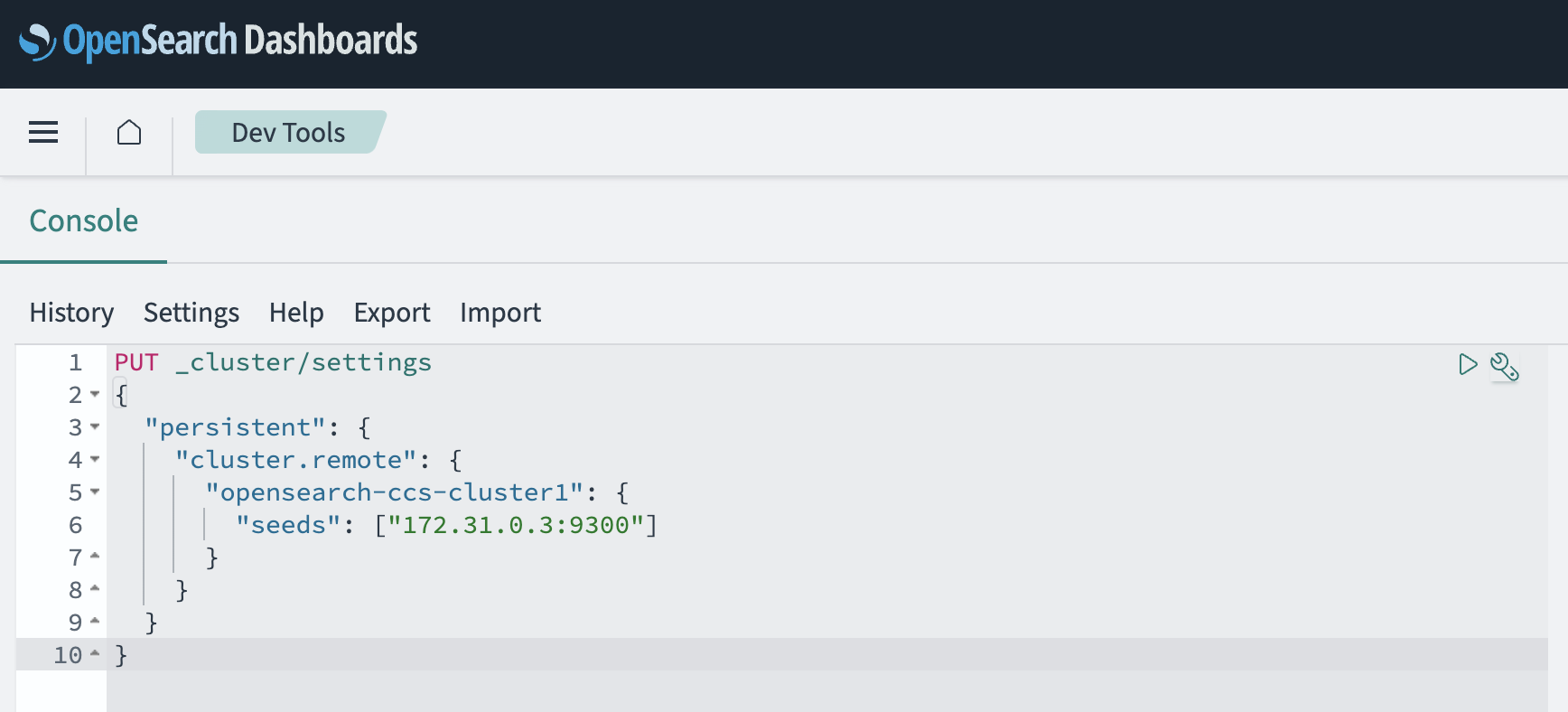 OpenSearch Dashboards UI for configuring remote cluster for Cross-cluster search